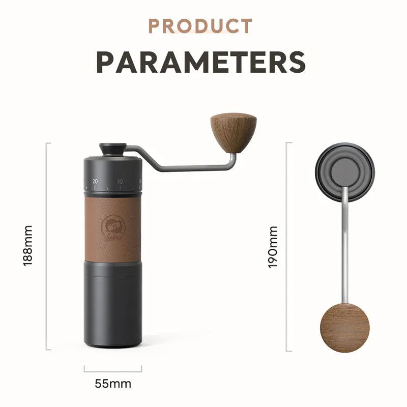 Hand-cranking Grinder Seven-star Manual Portable Camping Grinding Appliance - Bellarte Enchanté Hand-cranking Grinder Seven-star Manual Portable Camping Grinding Appliance